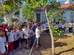 <b>峡山区开展“开学第一课”消防平安从题教育勾</b>